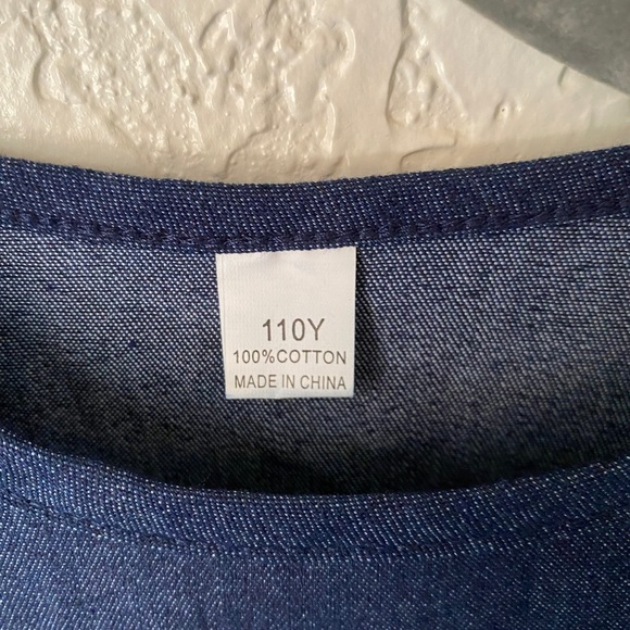 Denim Dress w/Lace Bottom - Picture 4 of 6